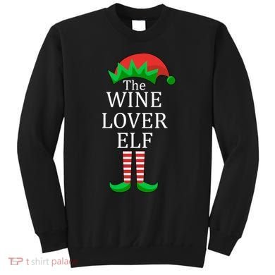 Wine Lover Elf Family Matching Christmas Sweatshirt