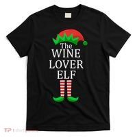 Wine Lover Elf Family Matching Christmas T-Shirt thumb 0