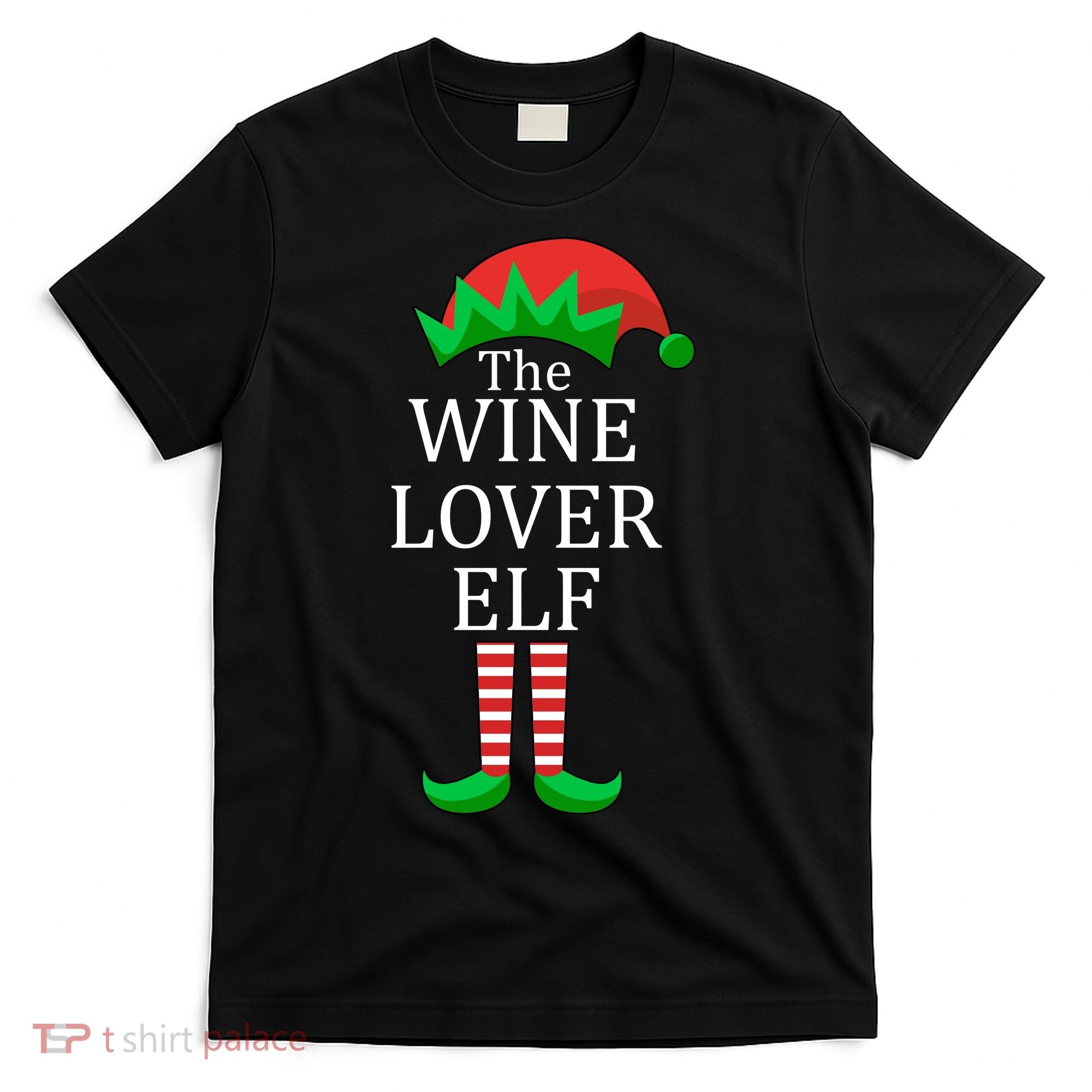 Wine Lover Elf Family Matching Christmas T-Shirt