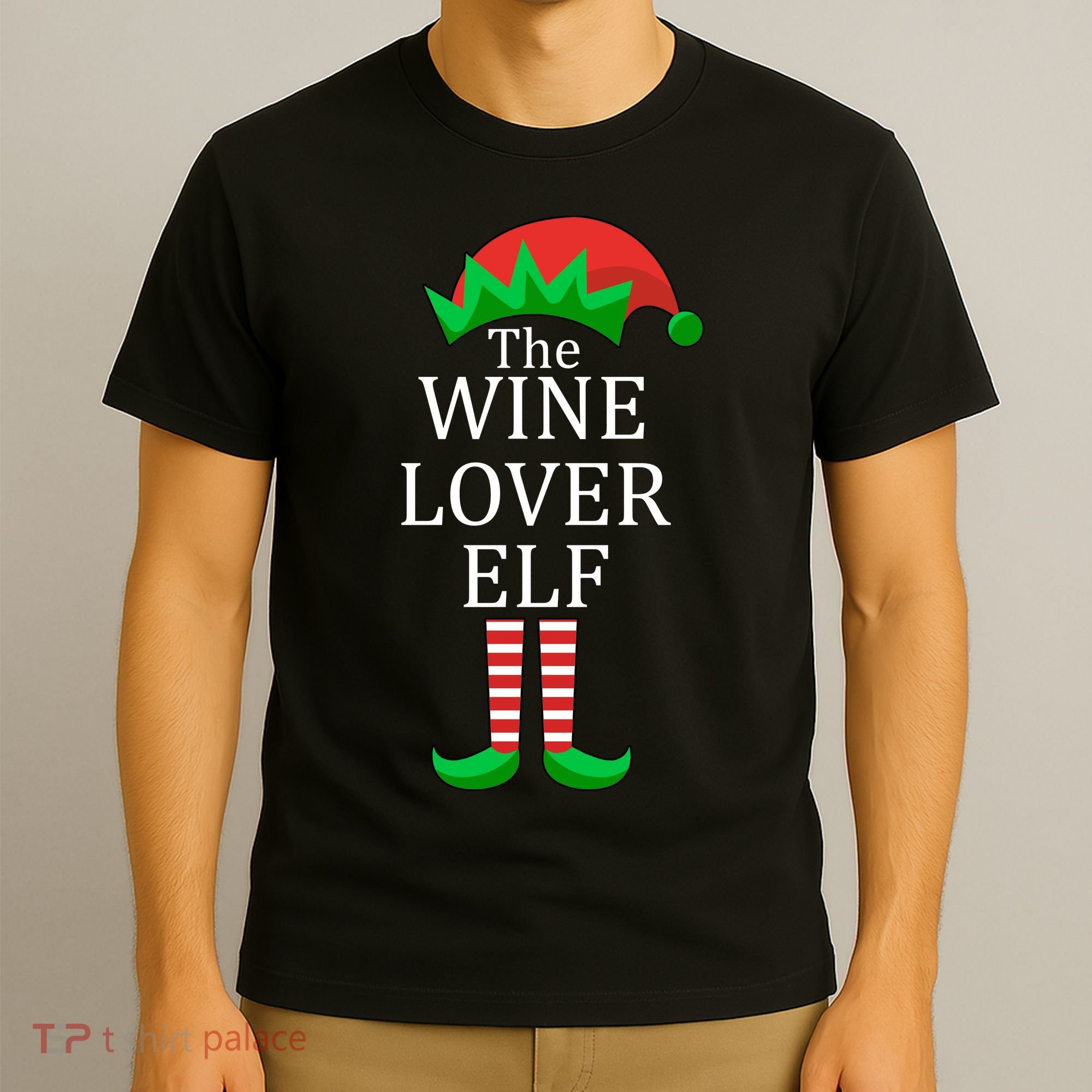 Wine Lover Elf Family Matching Christmas T-Shirt
