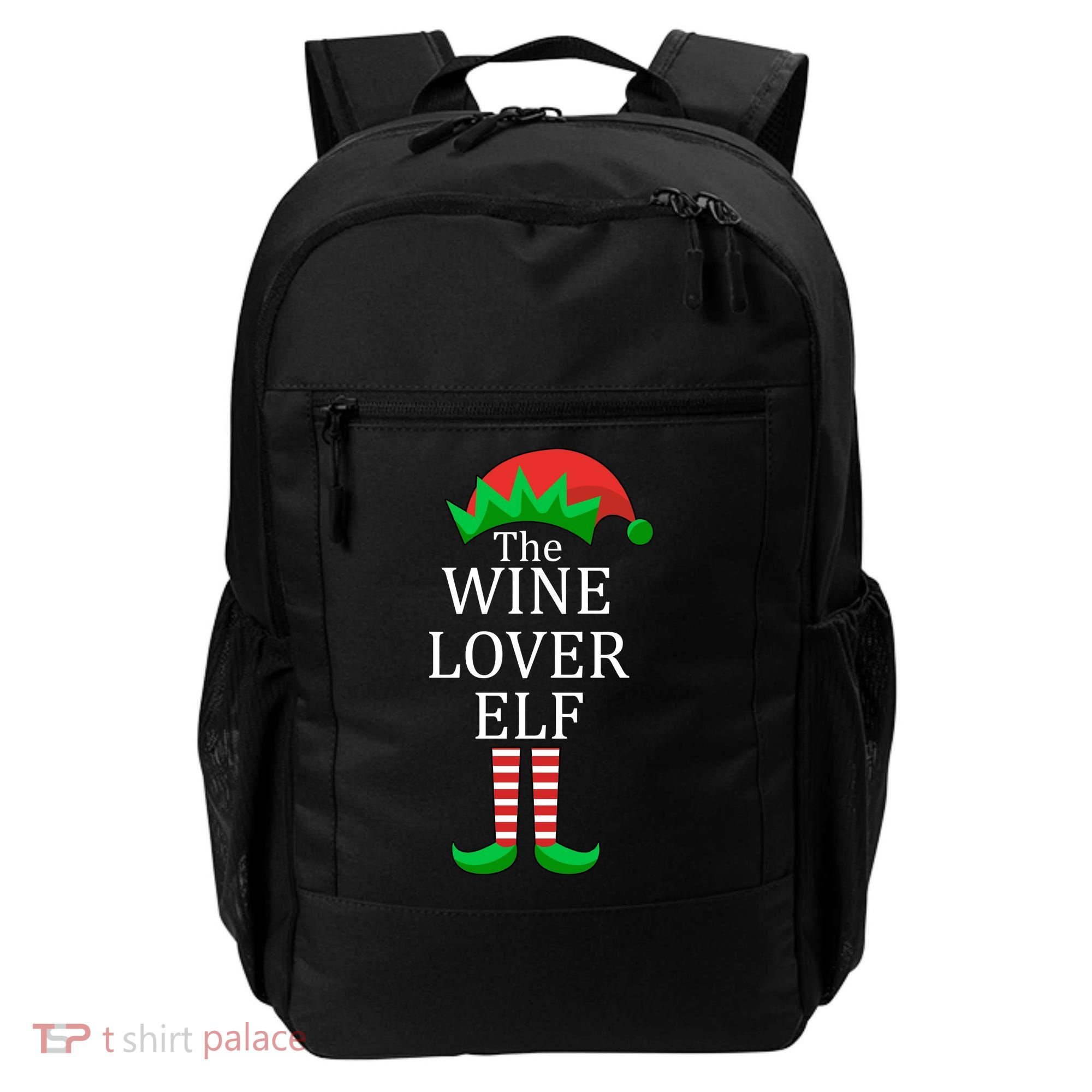 Wine Lover Elf Family Matching Christmas Backpack