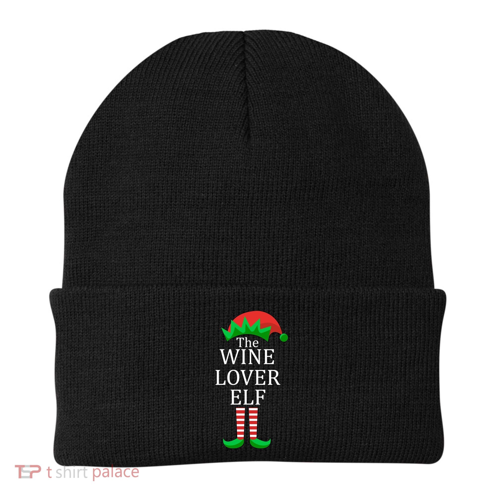Wine Lover Elf Family Matching Christmas Beanie