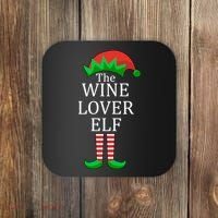 Wine Lover Elf Family Matching Christmas Coaster thumb 0