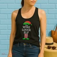 Wine Lover Elf Family Matching Christmas Women's Tank Top thumb 2