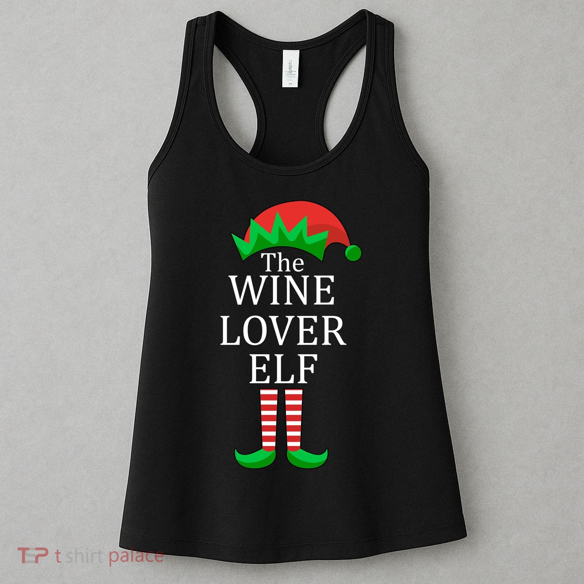 Wine Lover Elf Family Matching Christmas Women's Tank Top