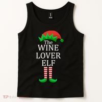 Wine Lover Elf Family Matching Christmas Tank Top thumb 2