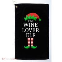 Wine Lover Elf Family Matching Christmas Golf Towel thumb 0