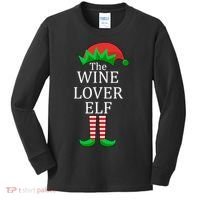 Wine Lover Elf Family Matching Christmas Kids Long Sleeve Shirt thumb 0