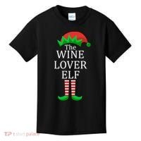 Wine Lover Elf Family Matching Christmas Kids T-Shirt thumb 0