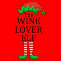 Wine Lover Elf Family Matching Christmas Santa Hat thumb 1