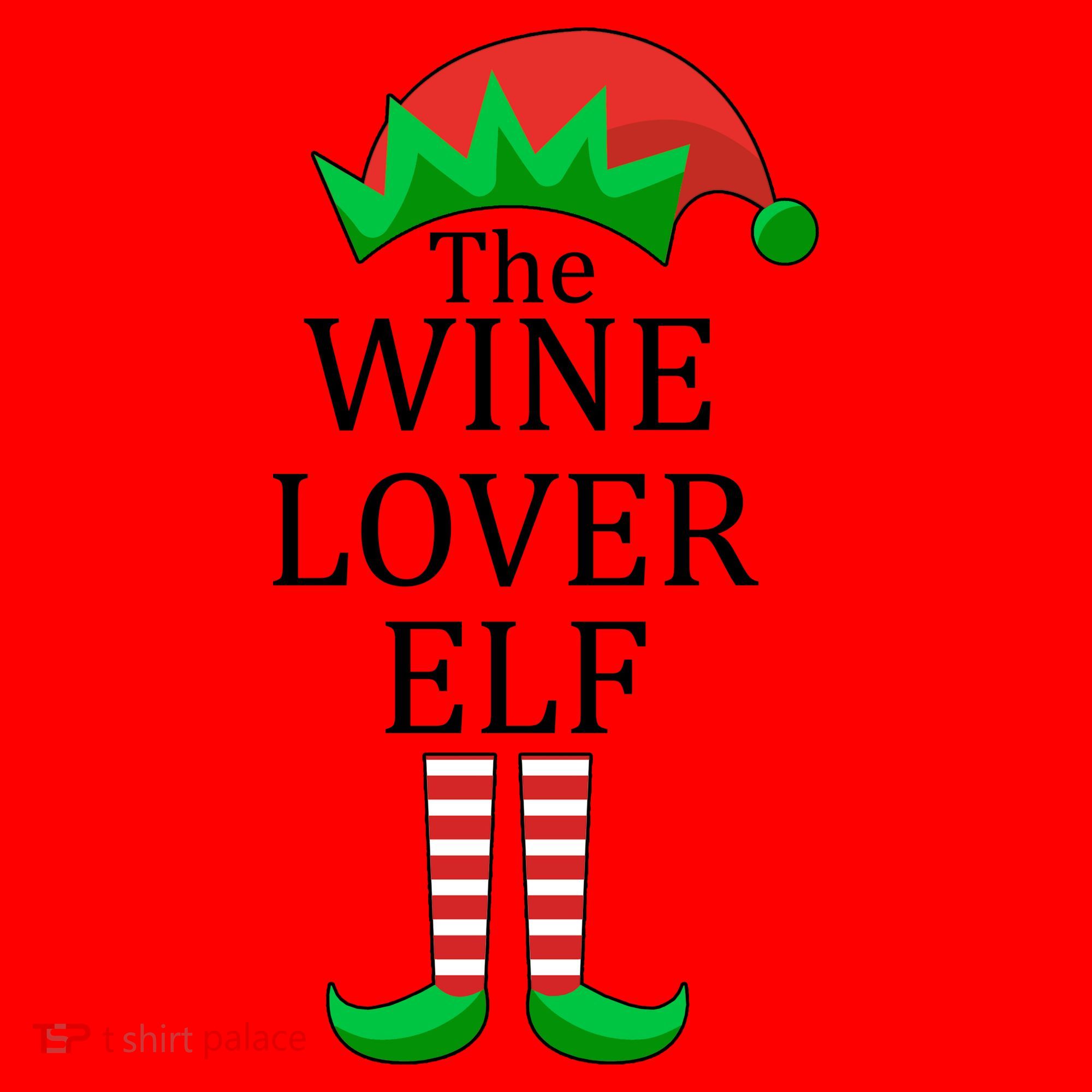 Wine Lover Elf Family Matching Christmas Santa Hat