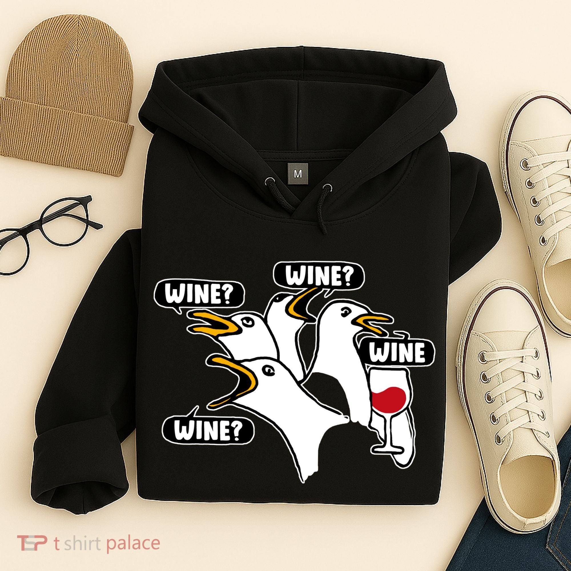 Wine Seagulls Hoodie