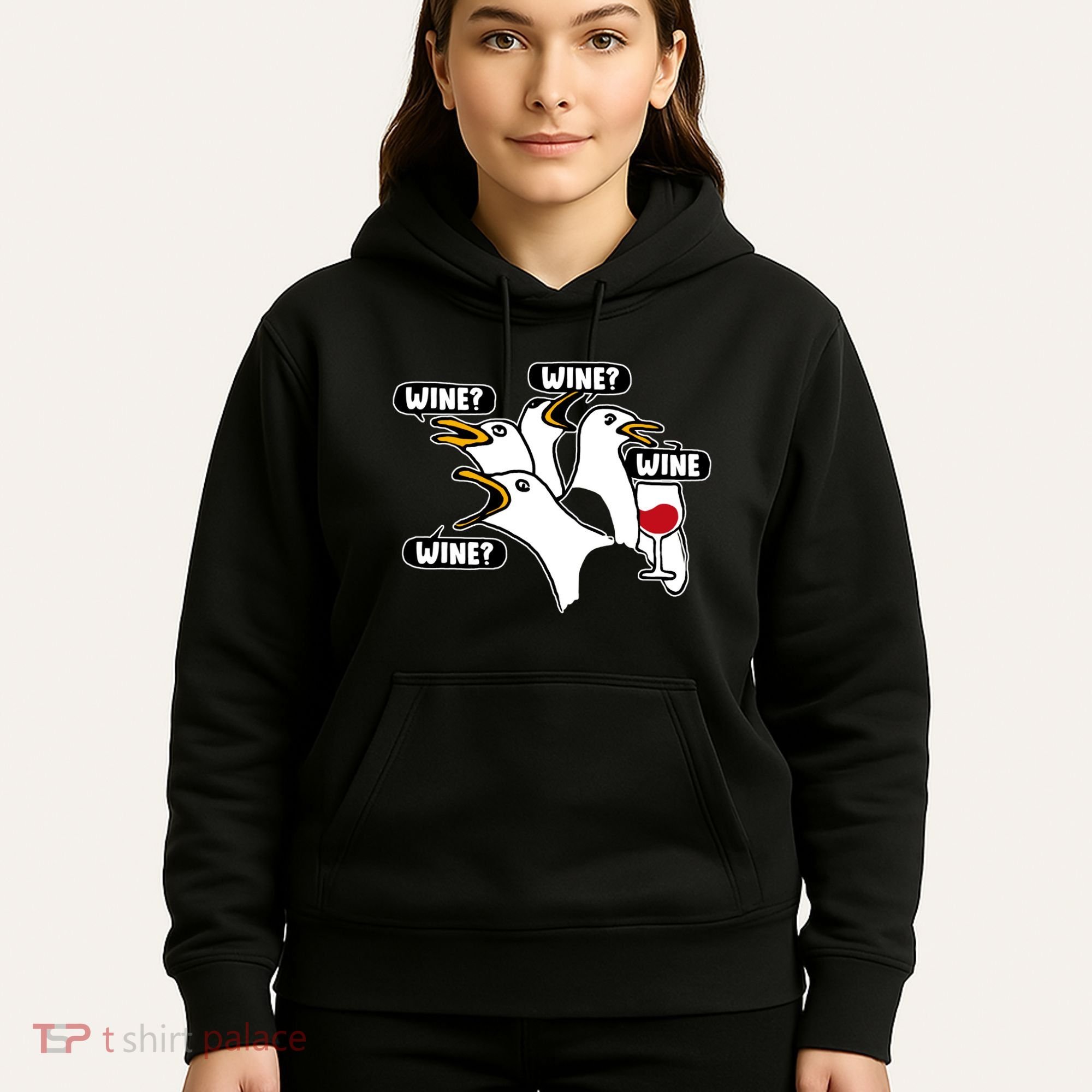 Wine Seagulls Hoodie