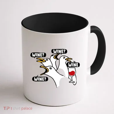 Wine Seagulls Coffee Mug back