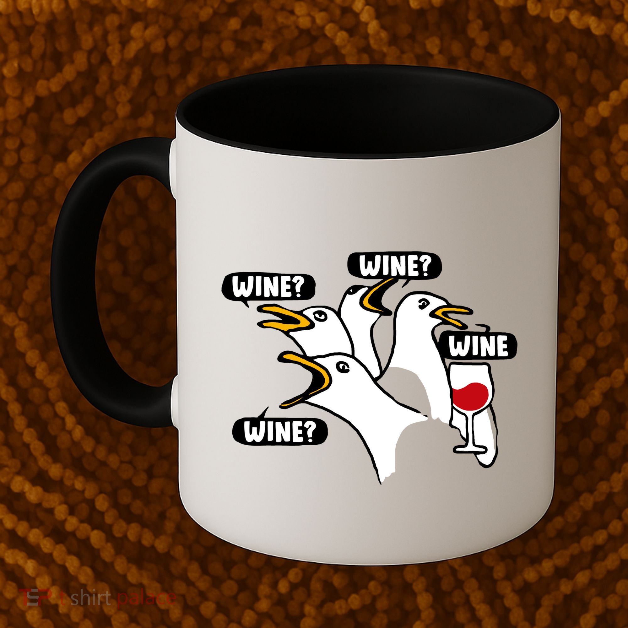 Wine Seagulls Coffee Mug