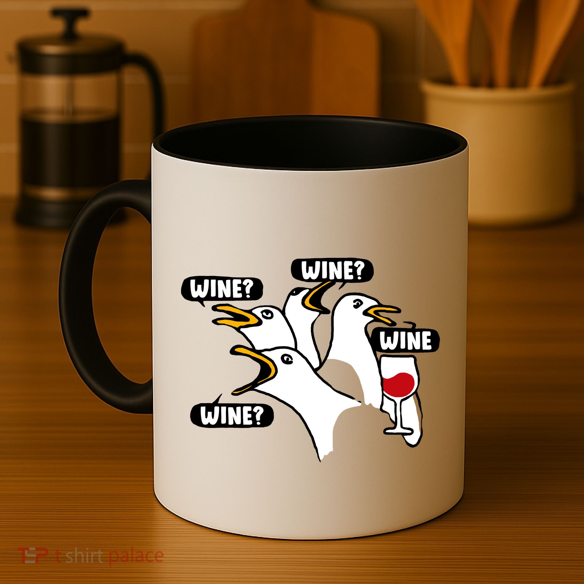 Wine Seagulls Coffee Mug