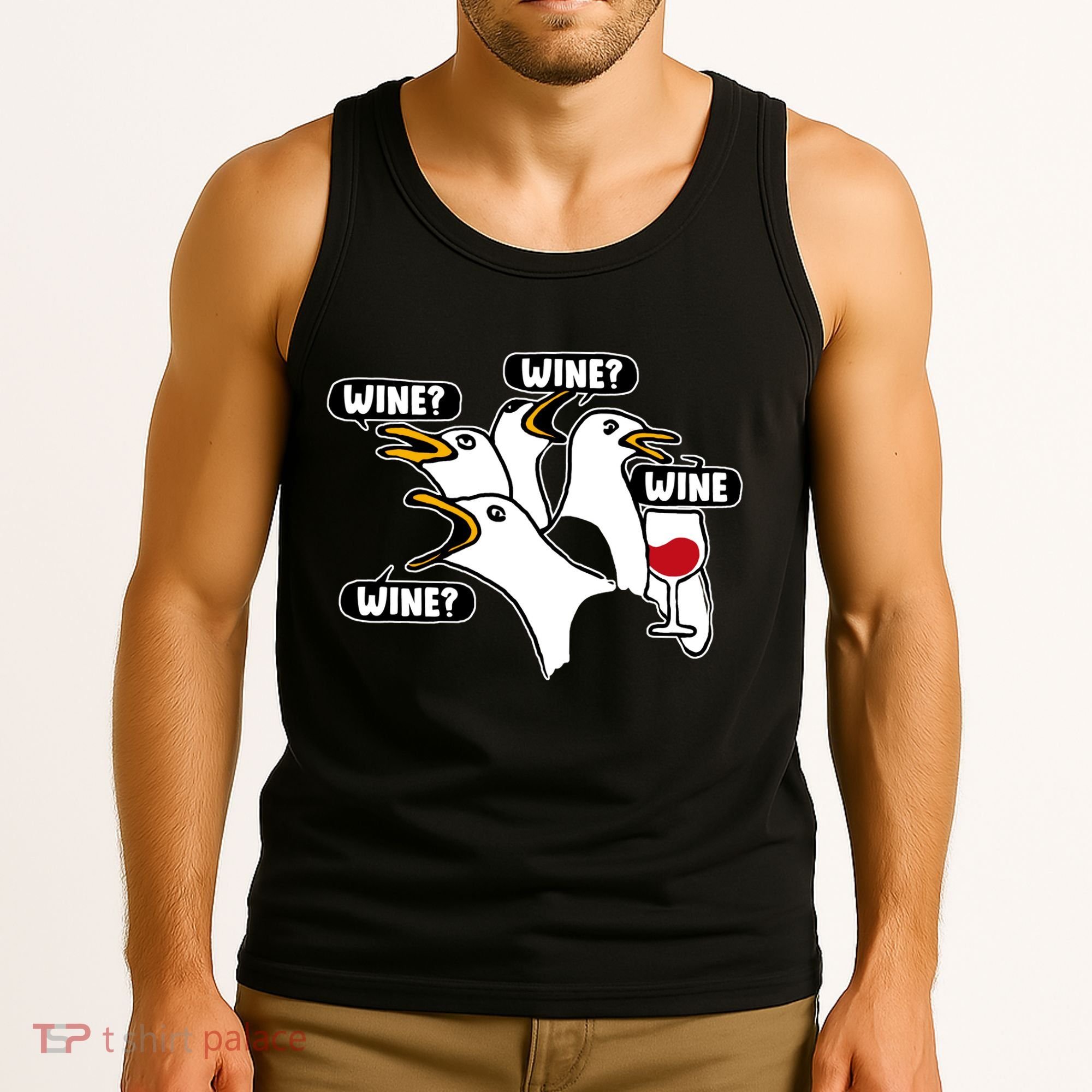Wine Seagulls Tank Top