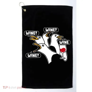 Wine Seagulls Golf Towel
