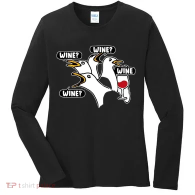 Wine Seagulls Women's Long Sleeve Shirt