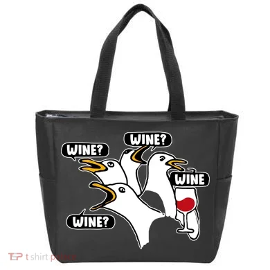Wine Seagulls Tote Bag