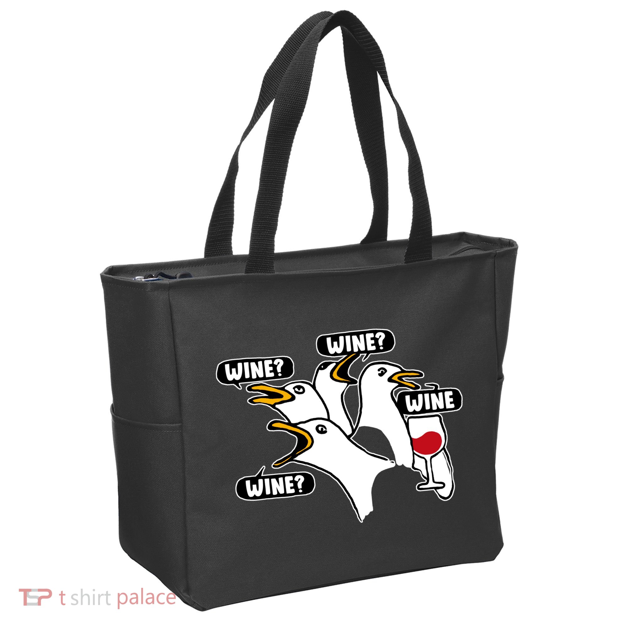 Wine Seagulls Tote Bag