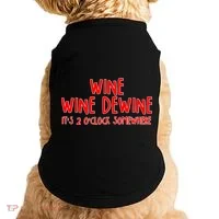 Wine Wine Dewine It's 2 O'Clock Somewhere Doggie Tank thumb 0