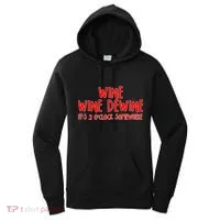 Wine Wine Dewine It's 2 O'Clock Somewhere Women's Hoodie thumb 0
