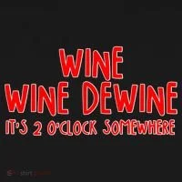 Wine Wine Dewine It's 2 O'Clock Somewhere Women's Hoodie thumb 2