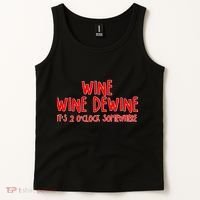 Wine Wine Dewine It's 2 O'Clock Somewhere Tank Top thumb 2