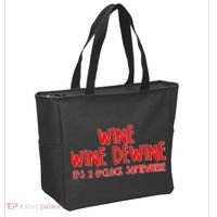 Wine Wine Dewine It's 2 O'Clock Somewhere Tote Bag thumb 2