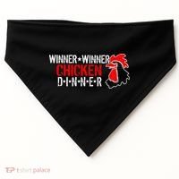 Winner Winner Chicken Dinner USA-Made Doggie Bandana thumb 0