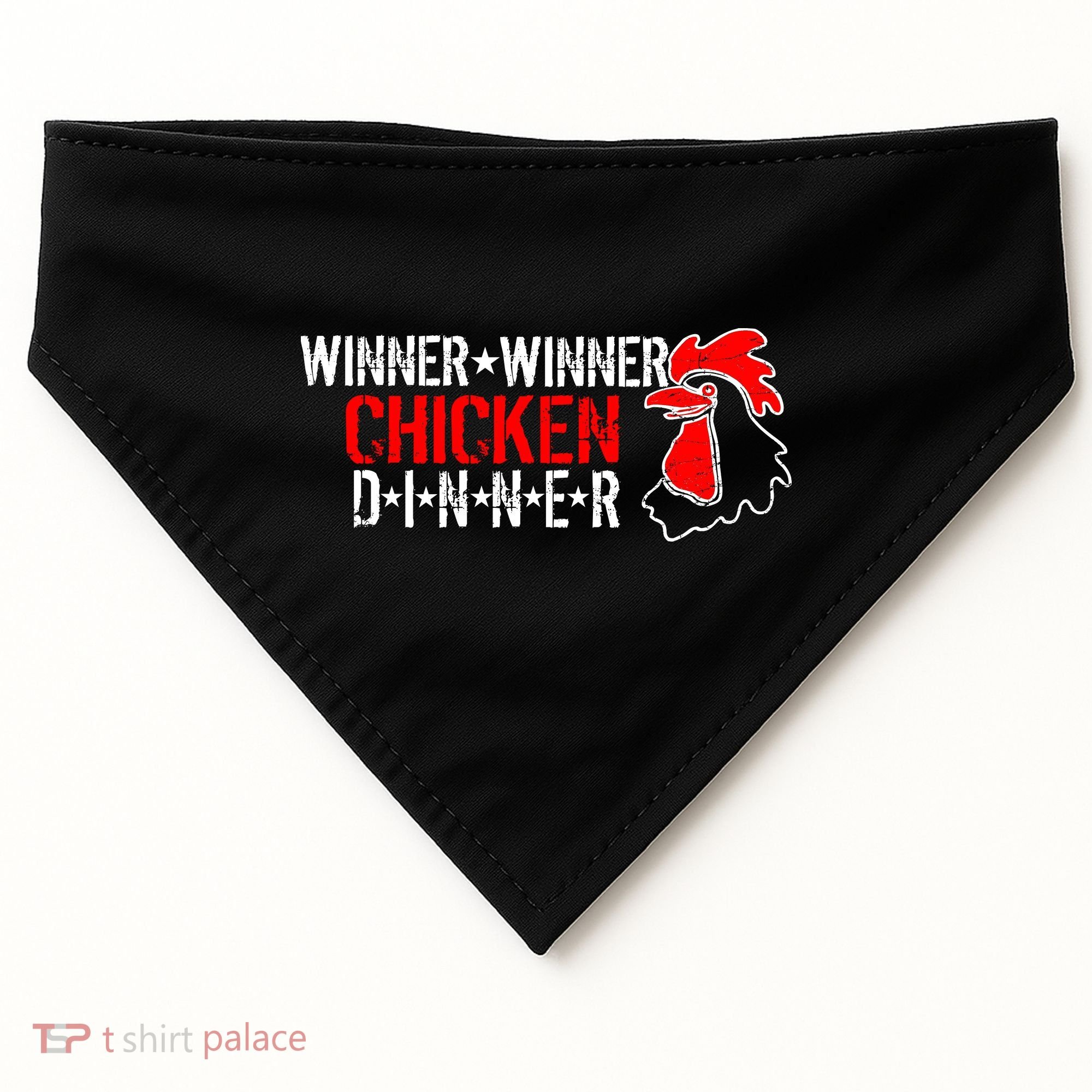 Winner Winner Chicken Dinner USA-Made Doggie Bandana