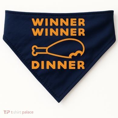 Winner Winner Chicken Dinner Funny Gaming USA-Made Doggie Bandana