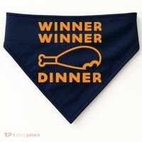 Winner Winner Chicken Dinner Funny Gaming USA-Made Doggie Bandana thumb 0