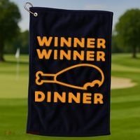 Winner Winner Chicken Dinner Funny Gaming Golf Towel thumb 1
