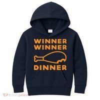 Winner Winner Chicken Dinner Funny Gaming Kids Hoodie thumb 0