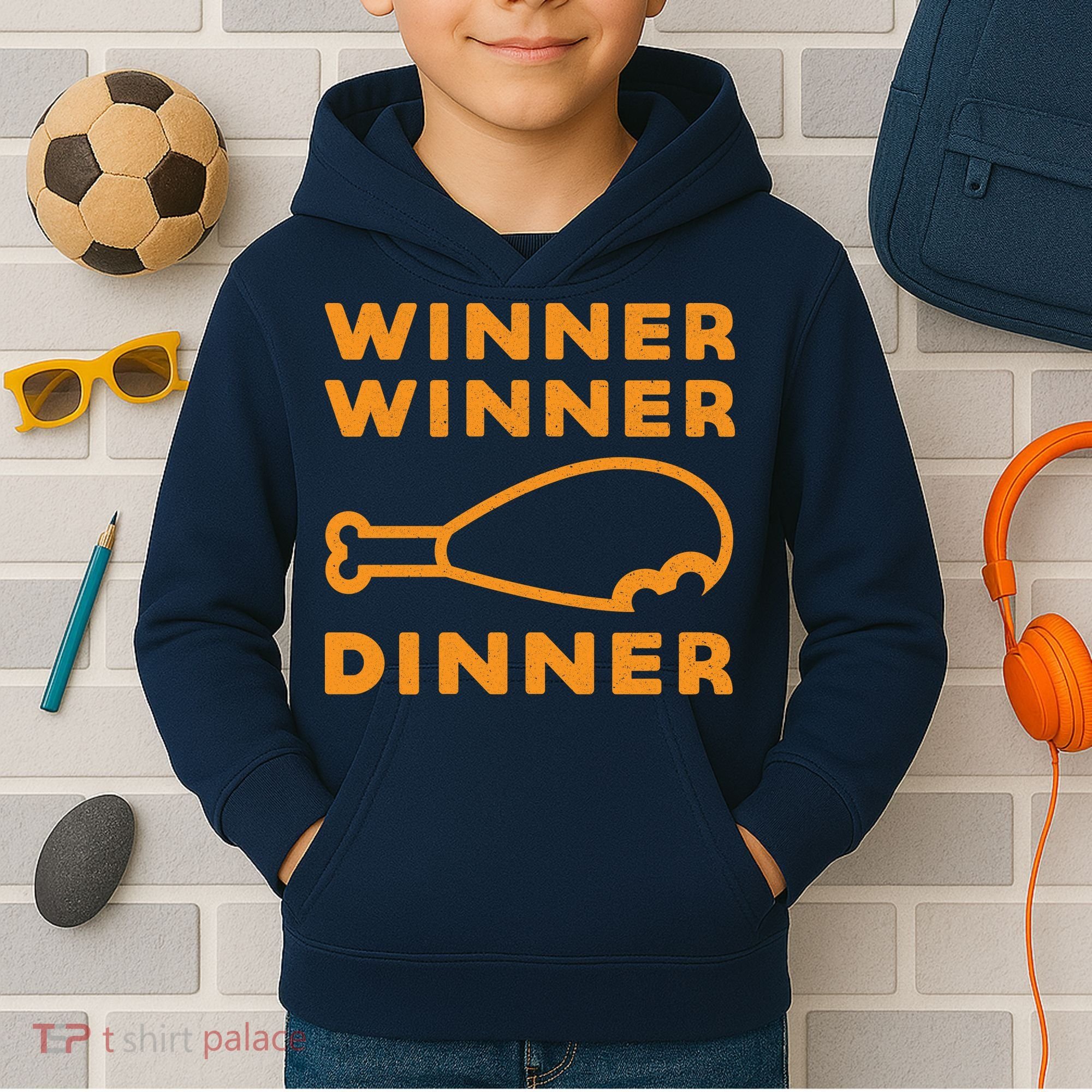 Winner Winner Chicken Dinner Funny Gaming Kids Hoodie