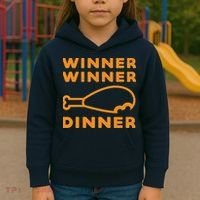 Winner Winner Chicken Dinner Funny Gaming Kids Hoodie thumb 3