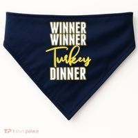 Winner Winner Turkey Dinner USA-Made Doggie Bandana thumb 0