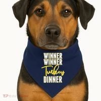 Winner Winner Turkey Dinner USA-Made Doggie Bandana thumb 1