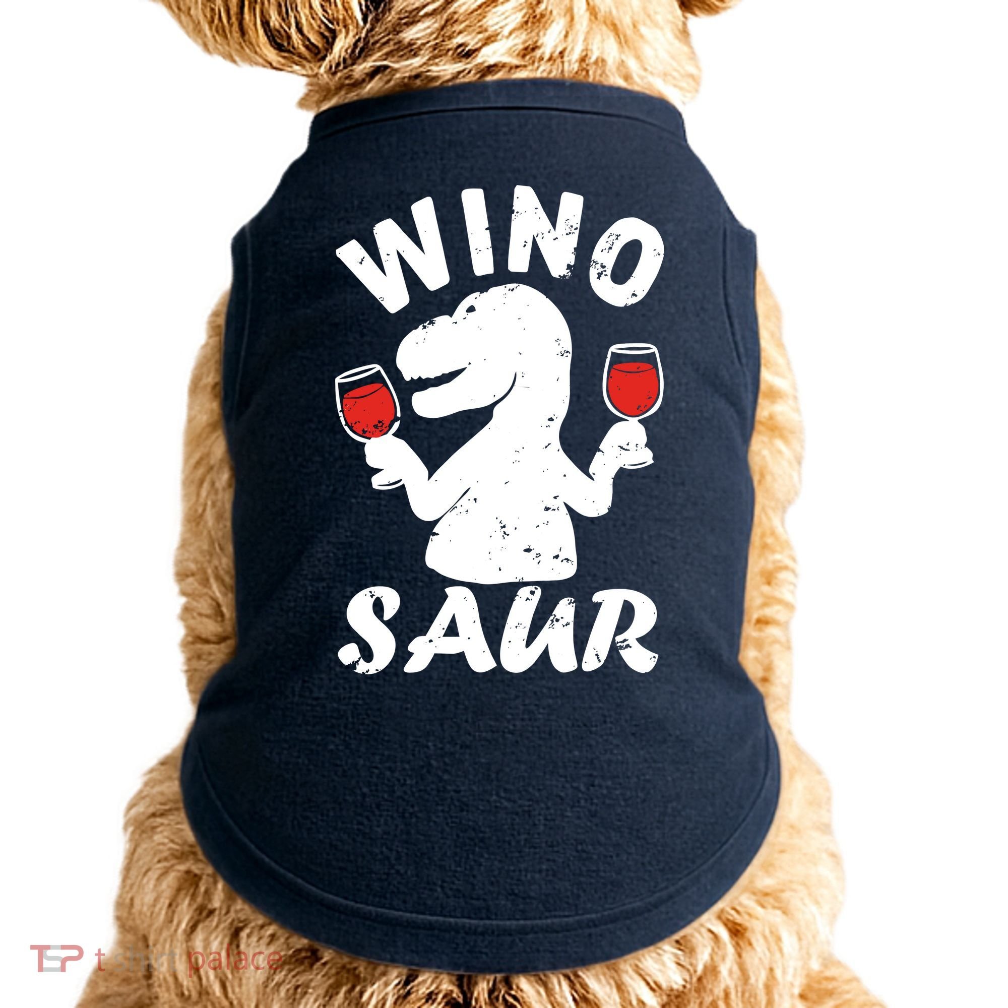 Wino Saur Funny Wine Doggie Tank