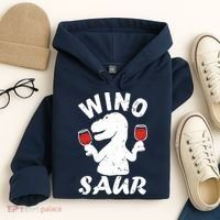 Wino Saur Funny Wine Hoodie thumb 4