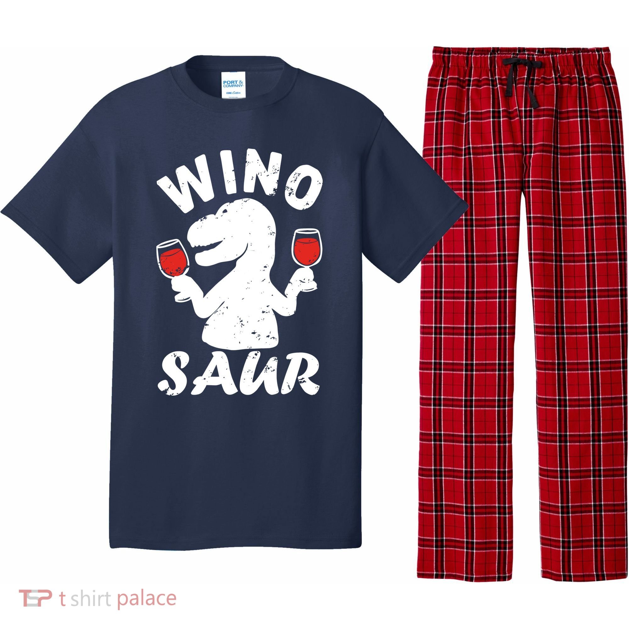 Wino Saur Funny Wine Pajama Set
