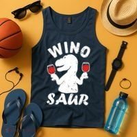 Wino Saur Funny Wine Tank Top thumb 4