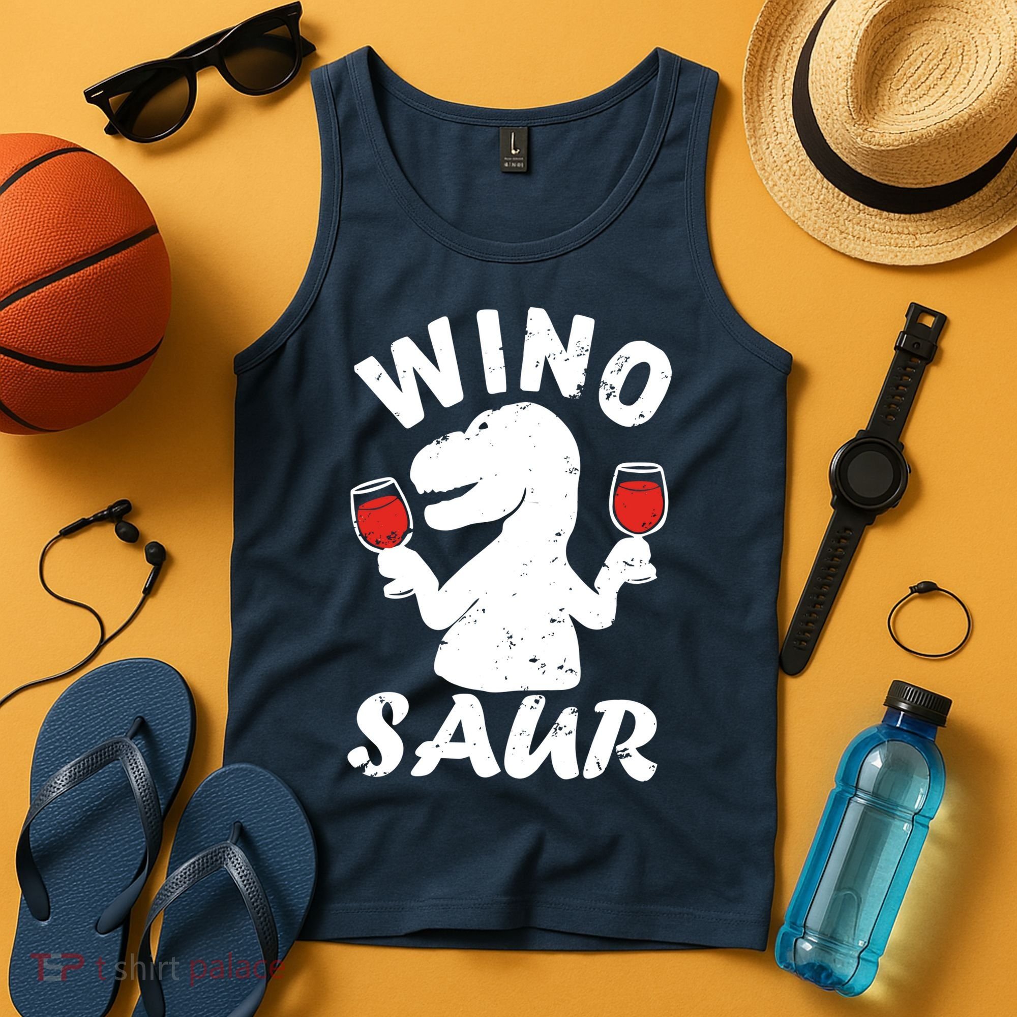 Wino Saur Funny Wine Tank Top