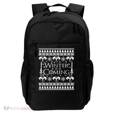 Winter is Coming Ugly Christmas Sweater Design Backpack