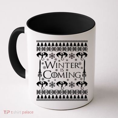 Winter is Coming Ugly Christmas Sweater Design Coffee Mug