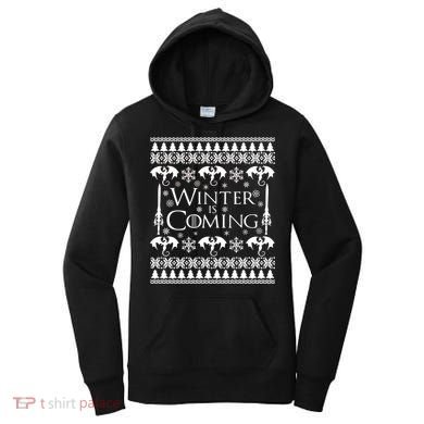 Winter is Coming Ugly Christmas Sweater Design Women's Hoodie