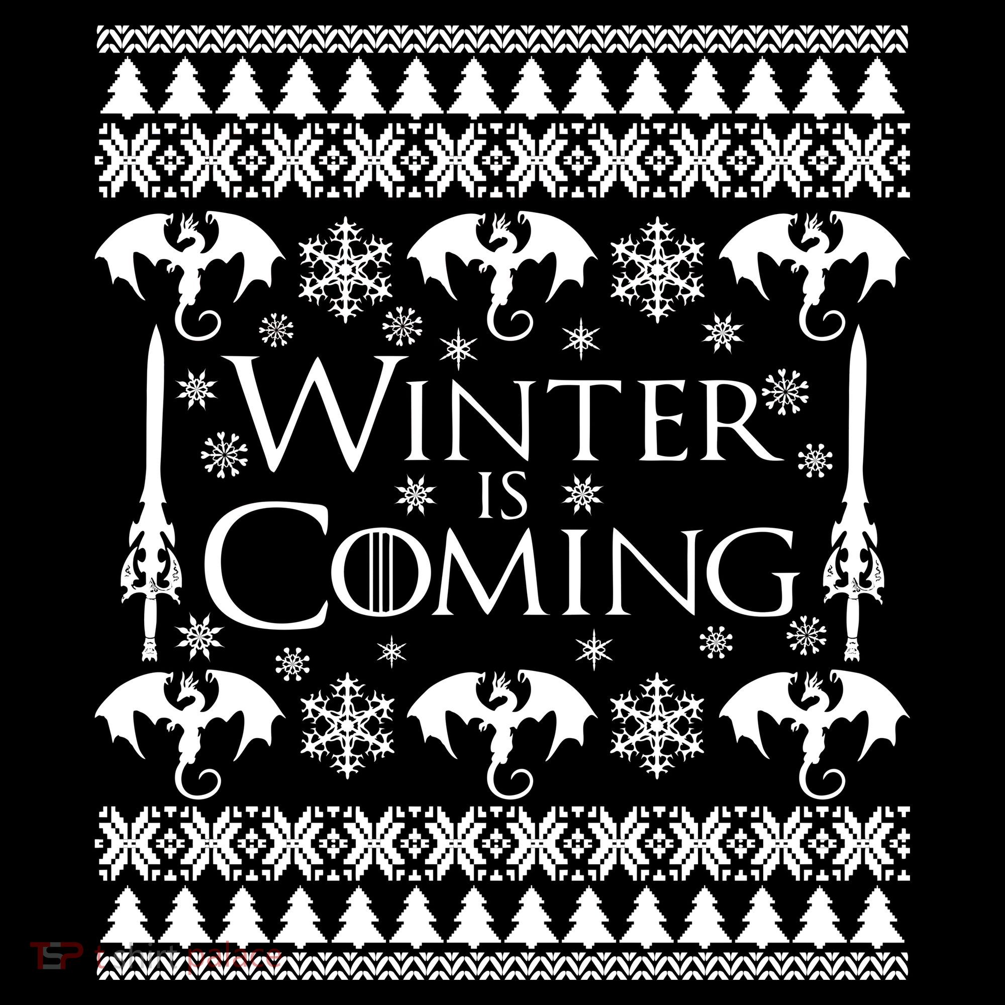 Winter is Coming Ugly Christmas Sweater Design Ornament