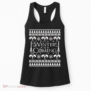 Winter is Coming Ugly Christmas Sweater Design Women's Tank Top